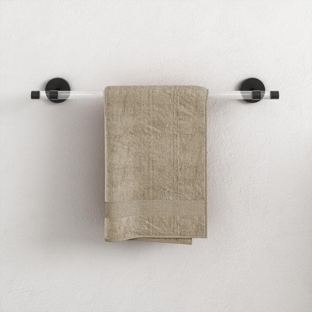 Verre Acrylic Towel Bar in Matte Black. Picture 2