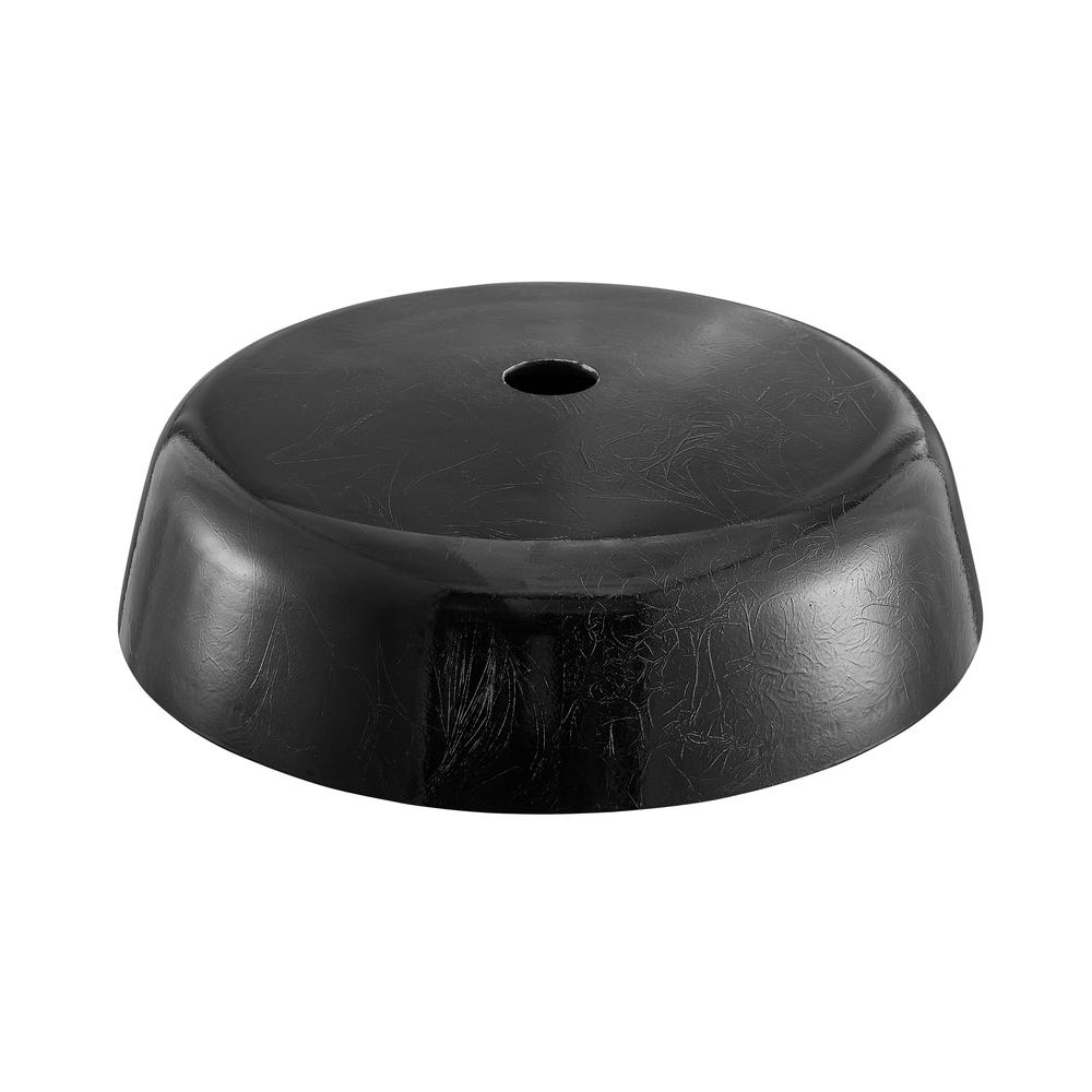 Avallon 16.5 " Round Glass Vessel Sink, Black. Picture 5