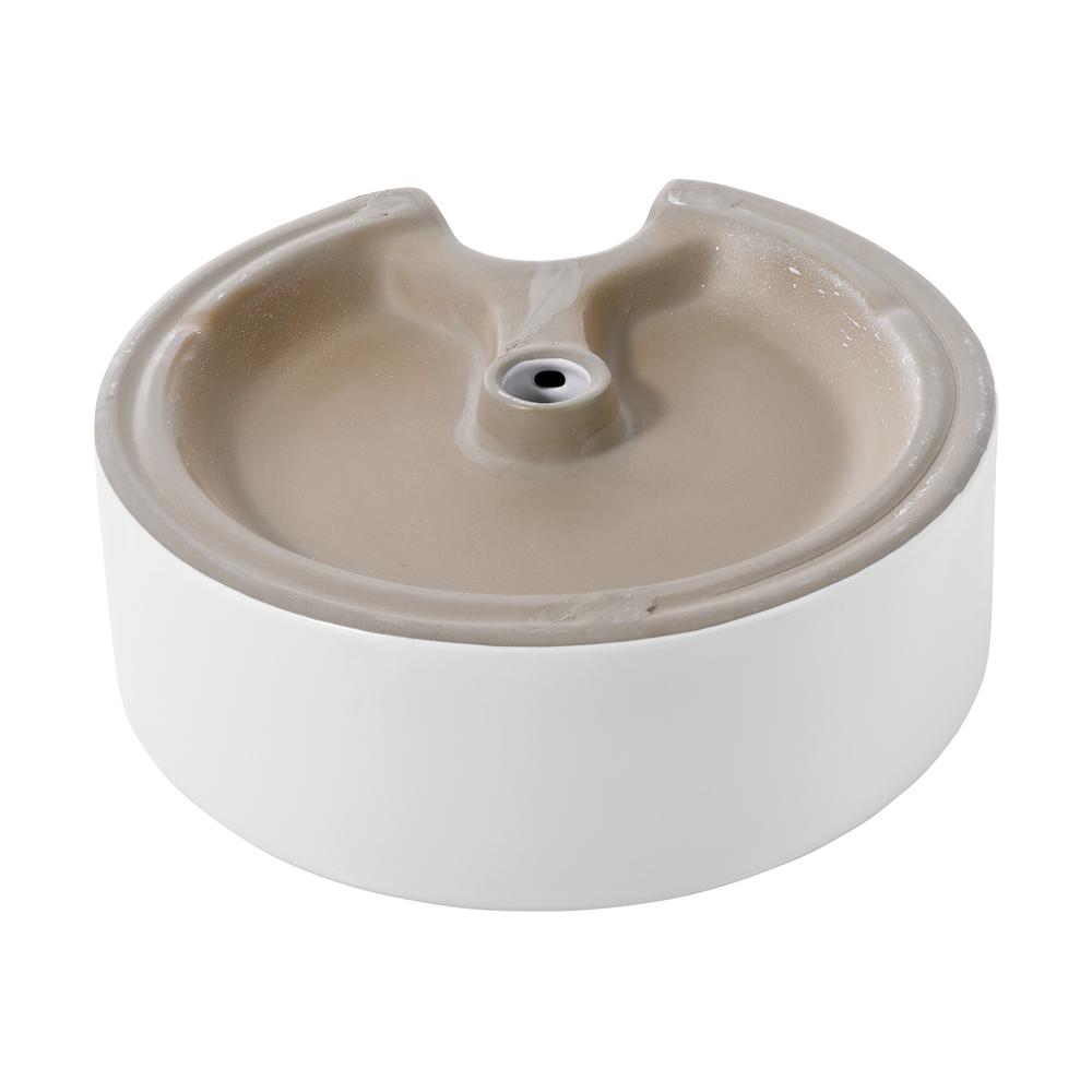 Monaco Round Vessel Sink with Faucet Mount. Picture 8
