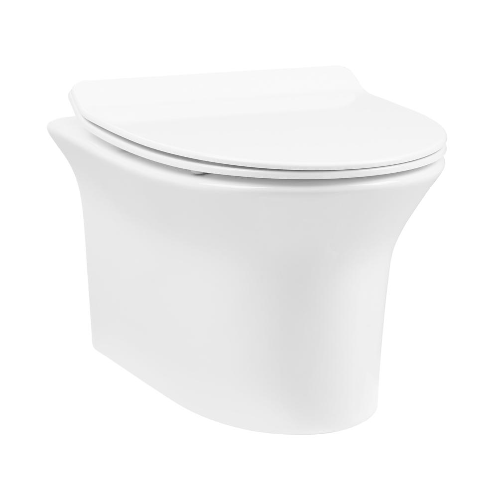 Cascade Wall-Hung Elongated Toilet Bowl. Picture 1