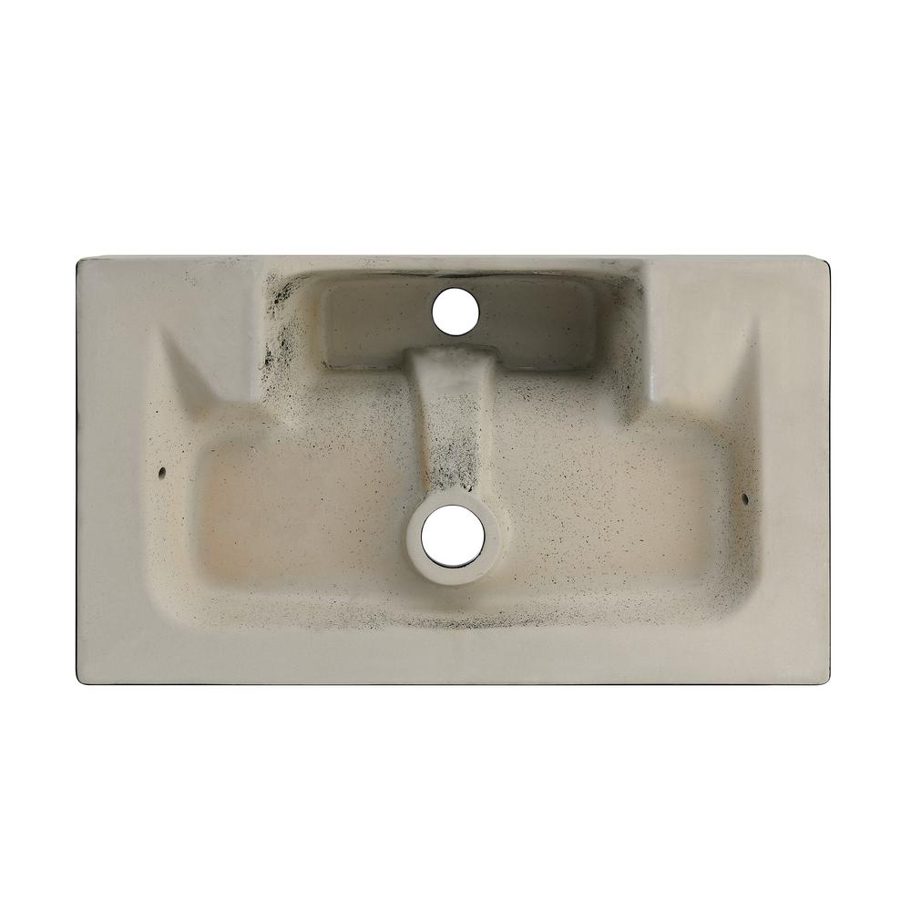 Claire 22" Rectangle Wall-Mount Bathroom Sink in Matte Black. Picture 6