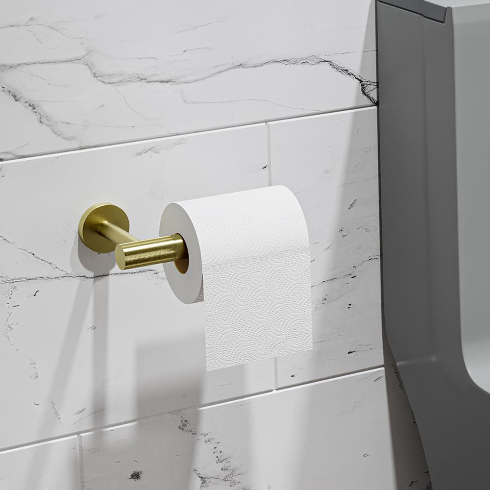 Avallon Toilet Paper Holder in Brushed Gold. Picture 2