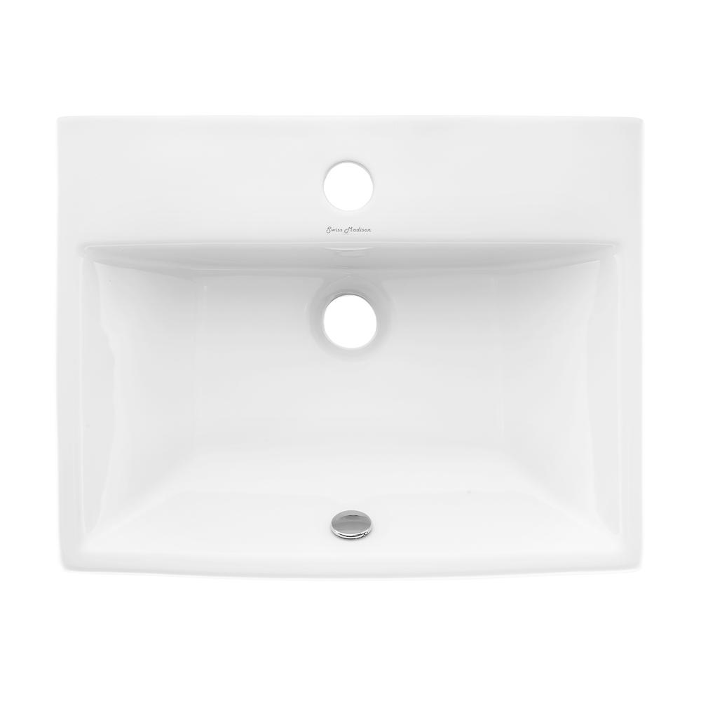 Sublime Compact Ceramic Wall Hung Sink. Picture 2