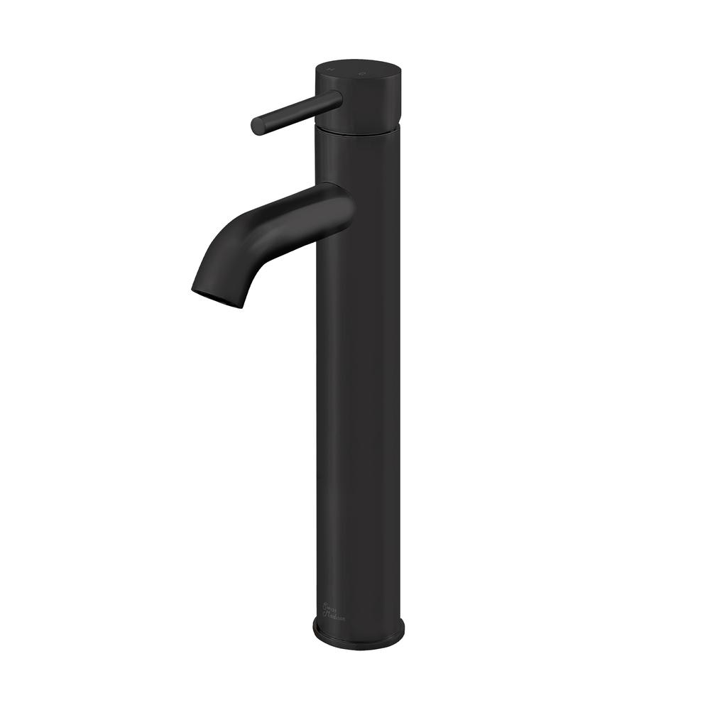 Ivy Single Hole, Single-Handle, High Arc Bathroom Faucet in Matte Black. Picture 1