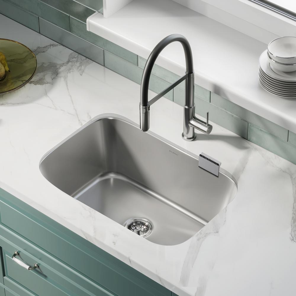 Toulouse 27 x 18 Stainless Steel, Single Basin, Undermount Kitchen Sink. Picture 16