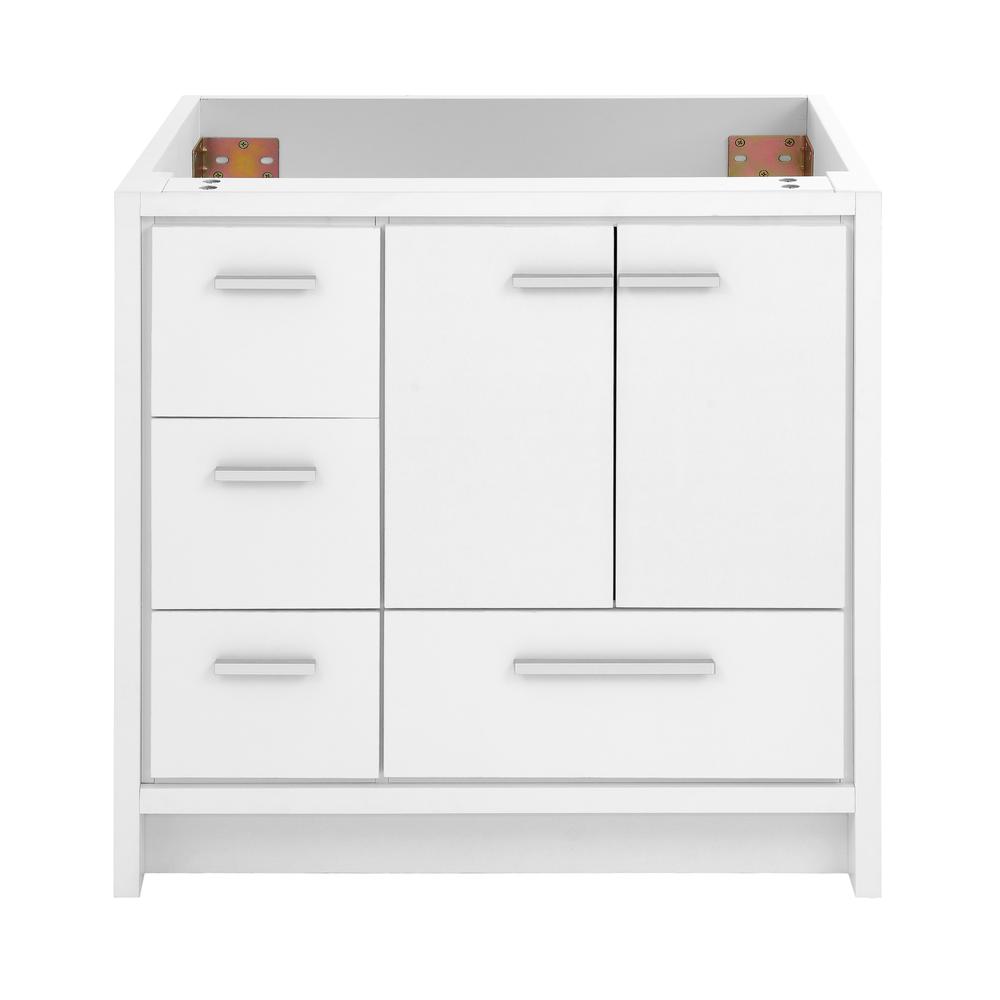 Virage 36 Freestanding, Bathroom Vanity in Glossy White - Cabinet. Picture 1