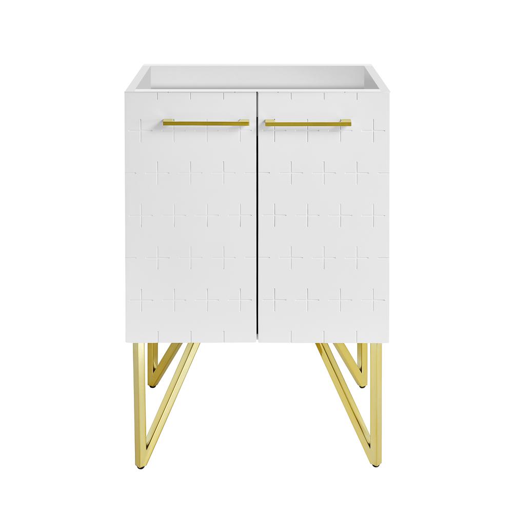 Annecy 24  White Bathroom Vanity Cabinet Only (SM-BV255W). Picture 1