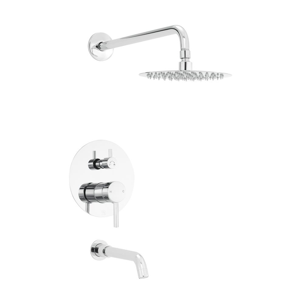 Ivy Single-Handle 1-Spray Tub and Shower Faucet in Chrome (Valve Included). Picture 1