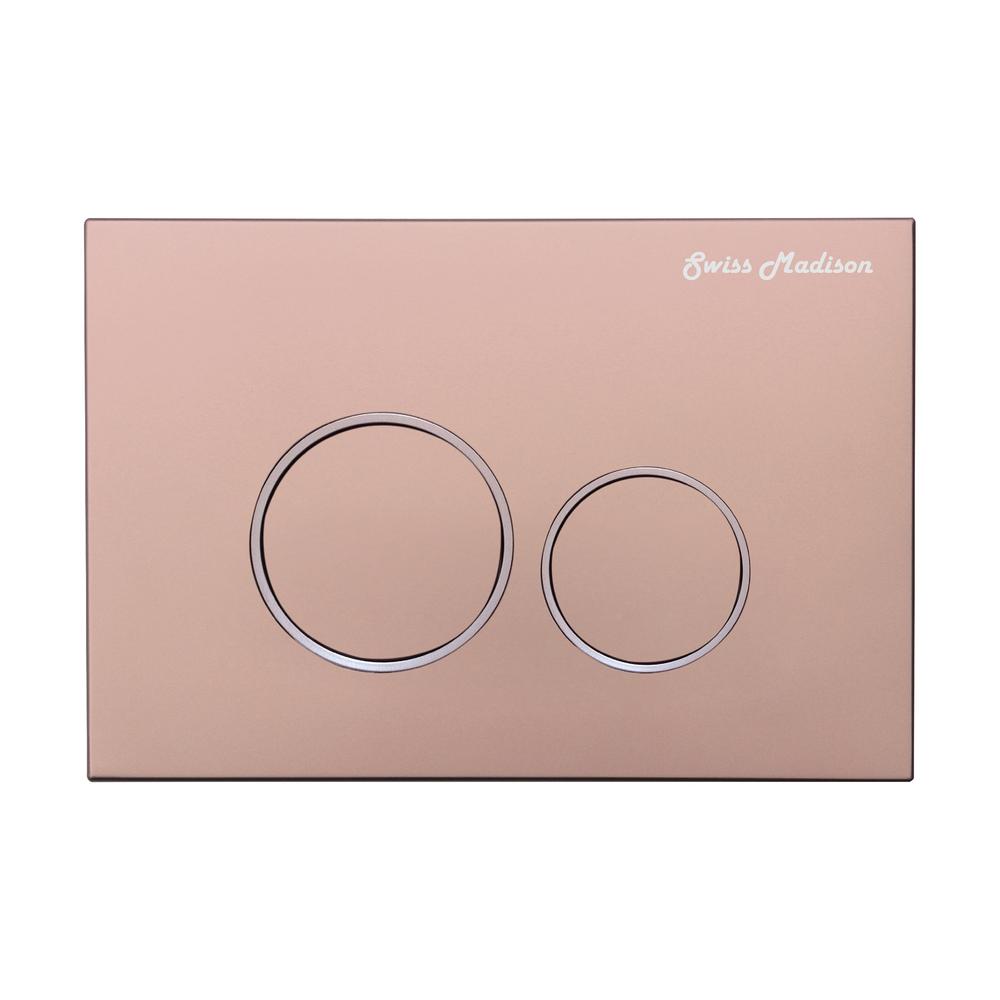 Wall Mount Dual Flush Actuator plate in Rose Gold. Picture 1