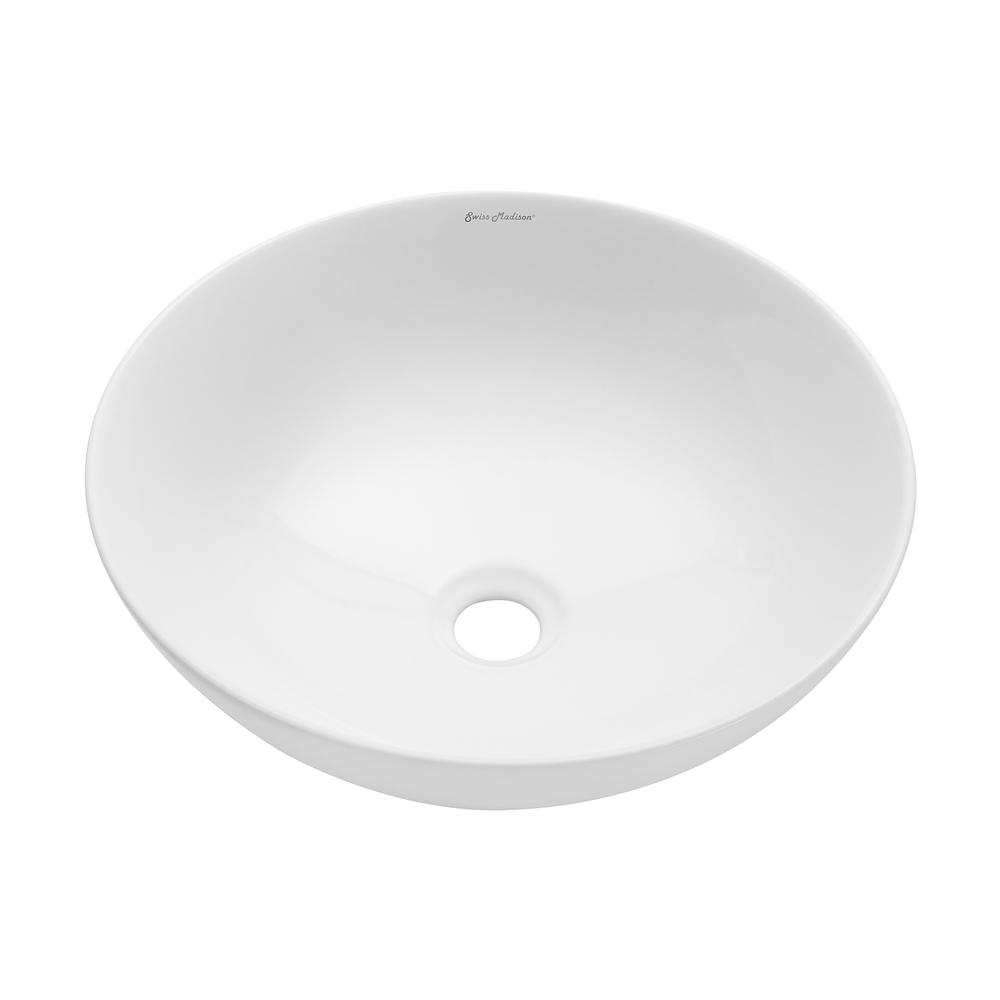 Classe 16 Ceramic Sink in Shiny White. Picture 3