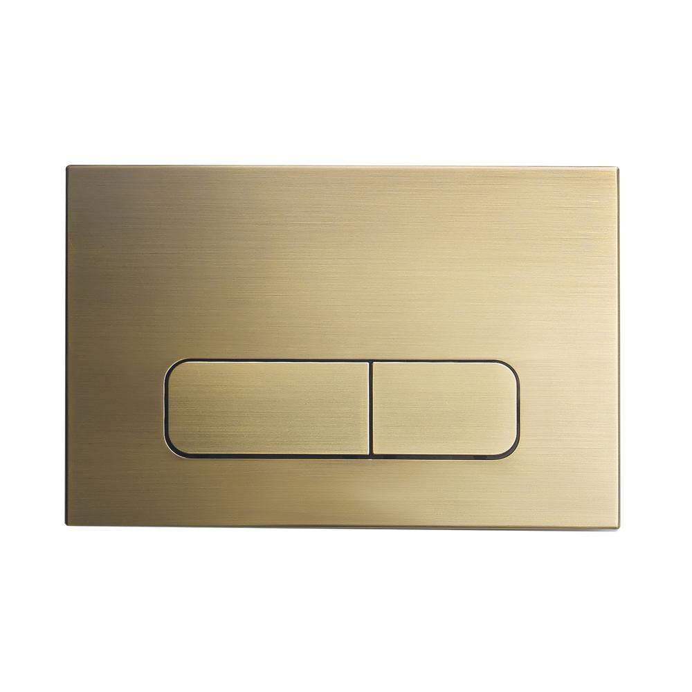 Wall Mount Dual Flush Actuator Plate with Rectangle Push Buttons. Picture 1