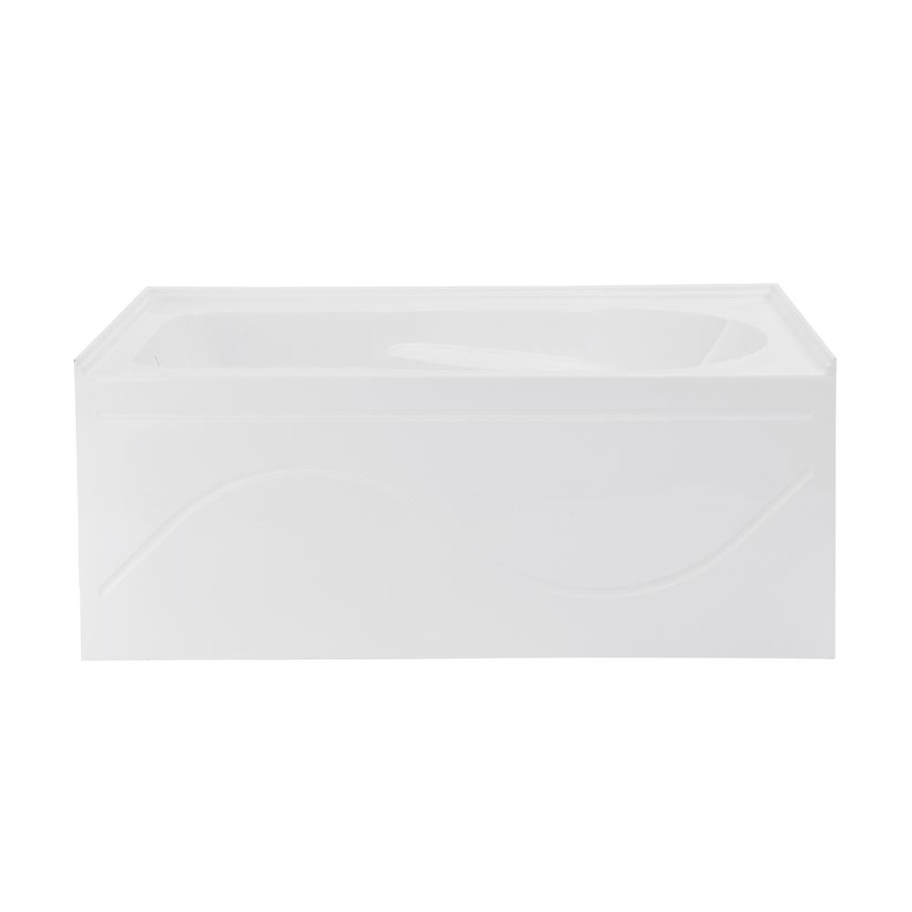Ivy 48'' x 32" Bathtub with Apron Left Hand Drain in White. Picture 1