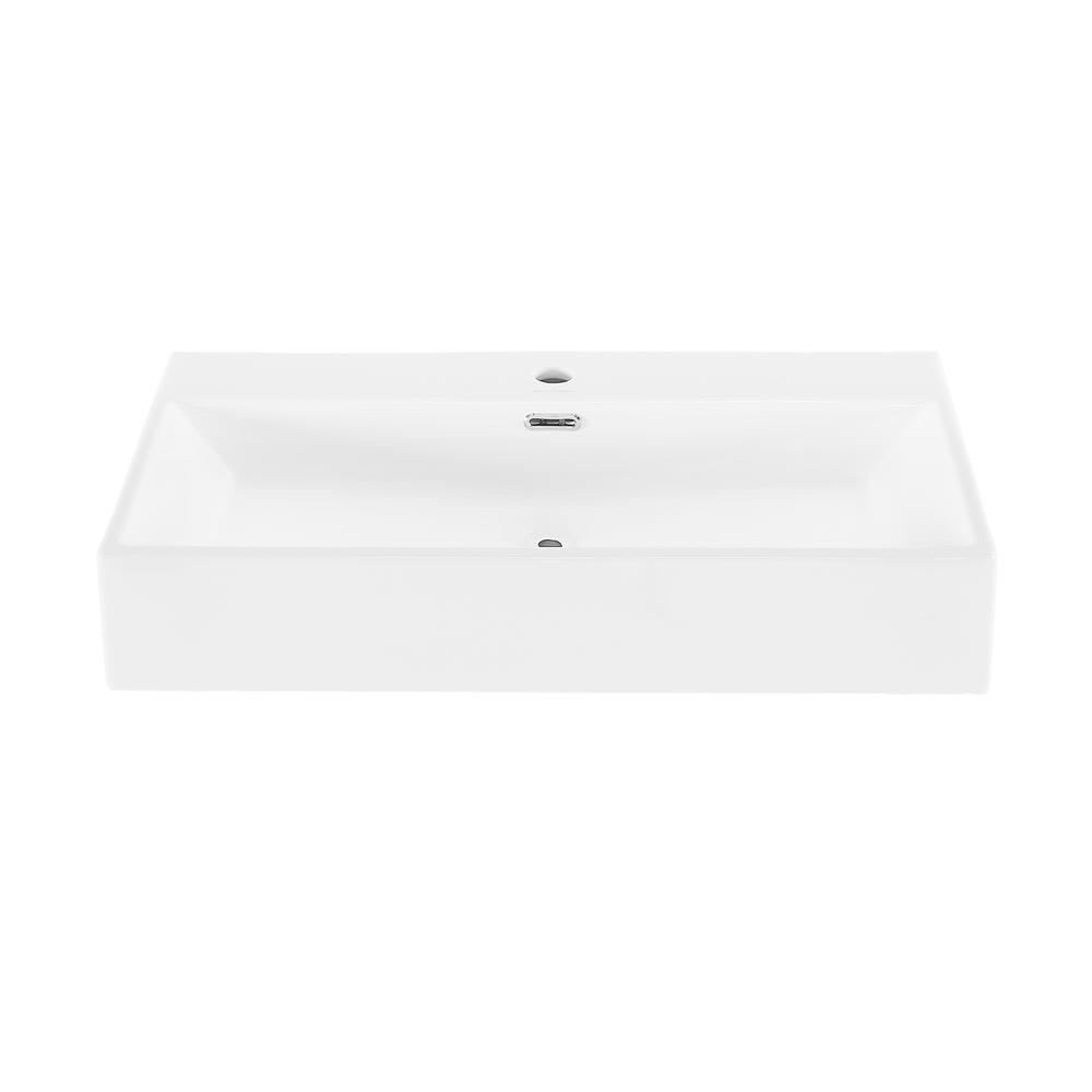 Claire 30" Rectangle Wall-Mount Bathroom Sink. Picture 1