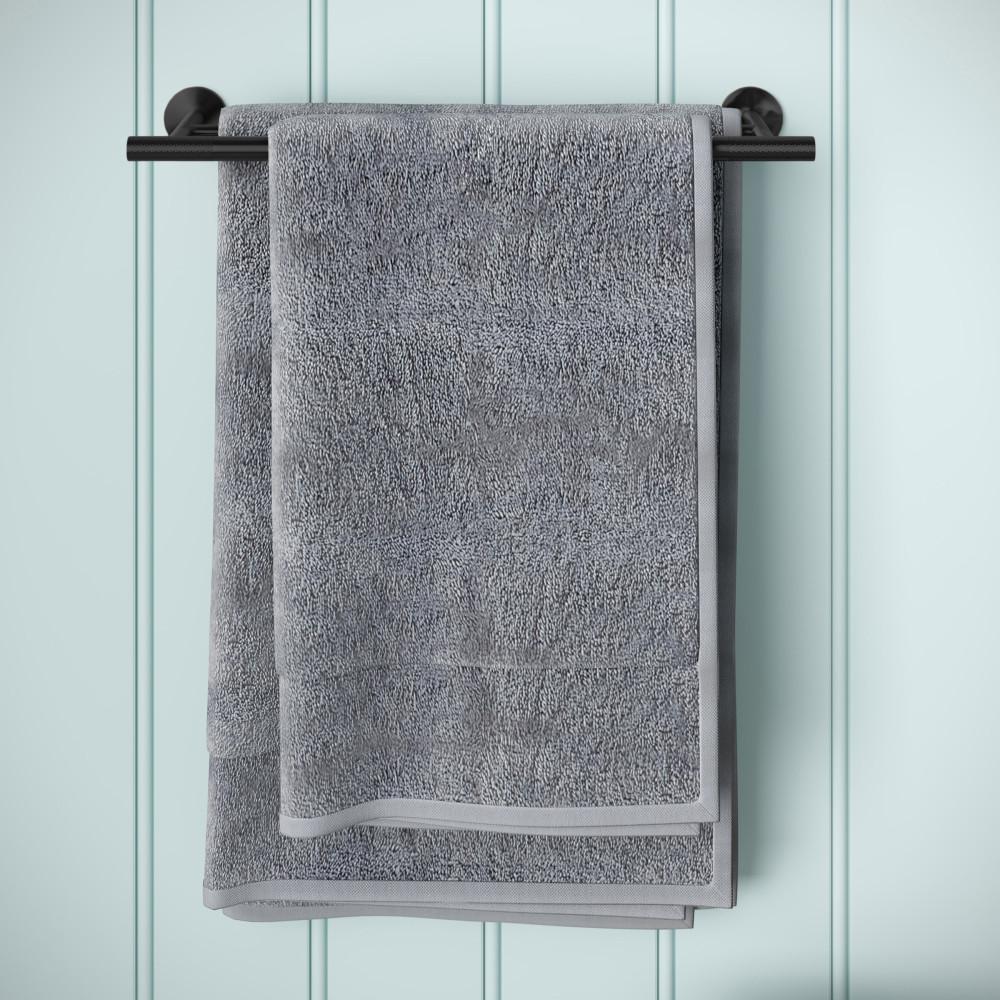 Avallon 24" Double Towel Bar in Matte Black. Picture 2