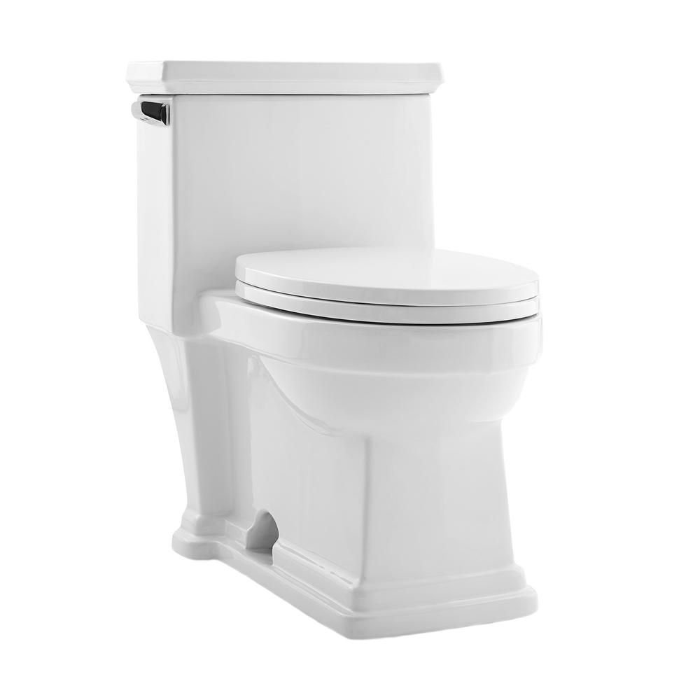 Voltaire One-Piece Elongated Toilet Side Flush 1.28 gpf. Picture 1