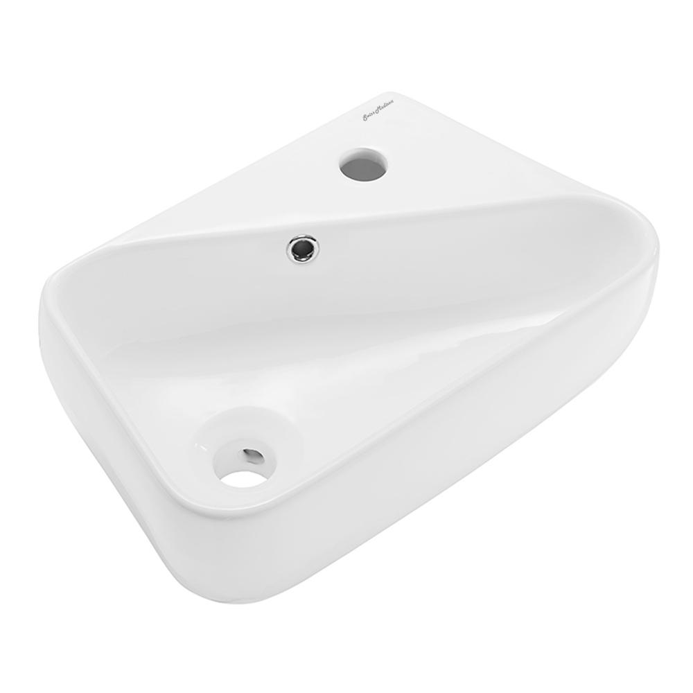 Plaisir 18 x 11 Ceramic Wall Hung Sink with Right Side Faucet Mount. Picture 2