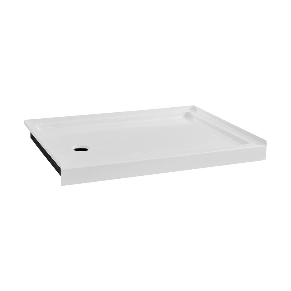 Carre 48" x 36" Acrylic White, Single-Threshold, Left Drain, Shower Base. Picture 1