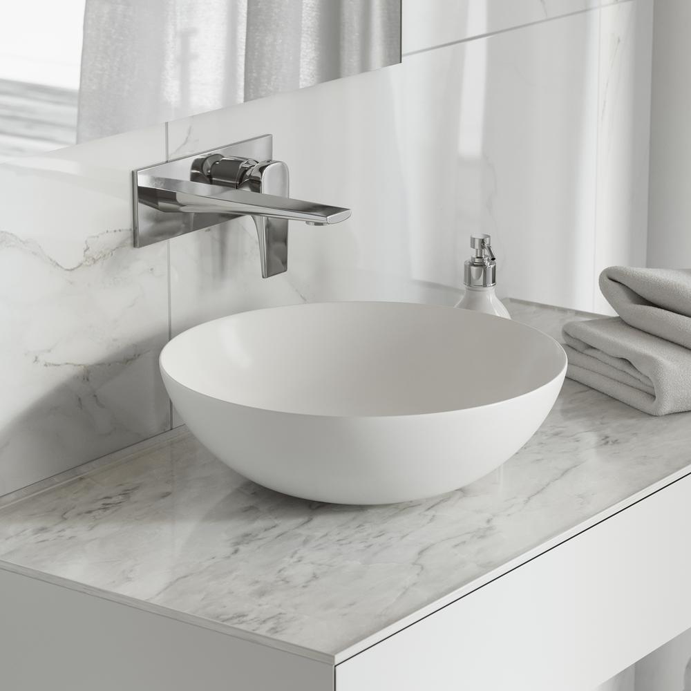 Classe 16 Ceramic Sink in Shiny White. Picture 17