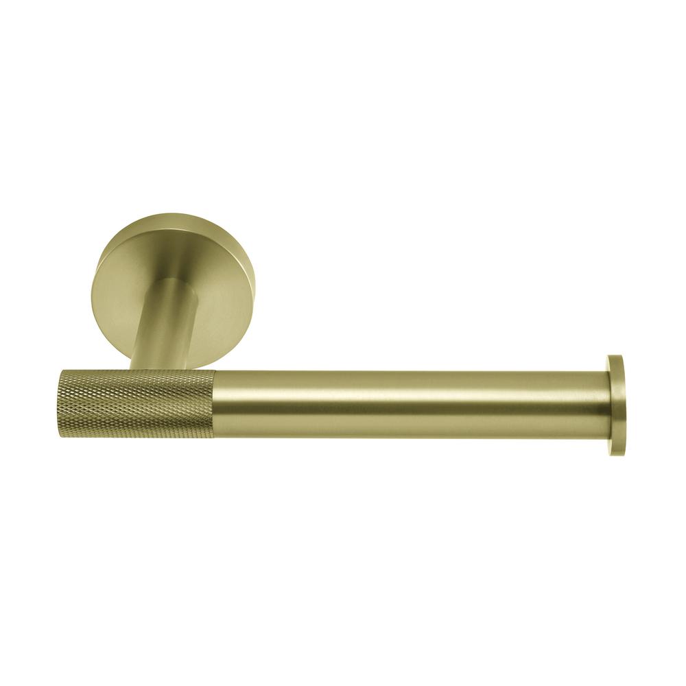 Avallon Toilet Paper Holder in Brushed Gold. Picture 1