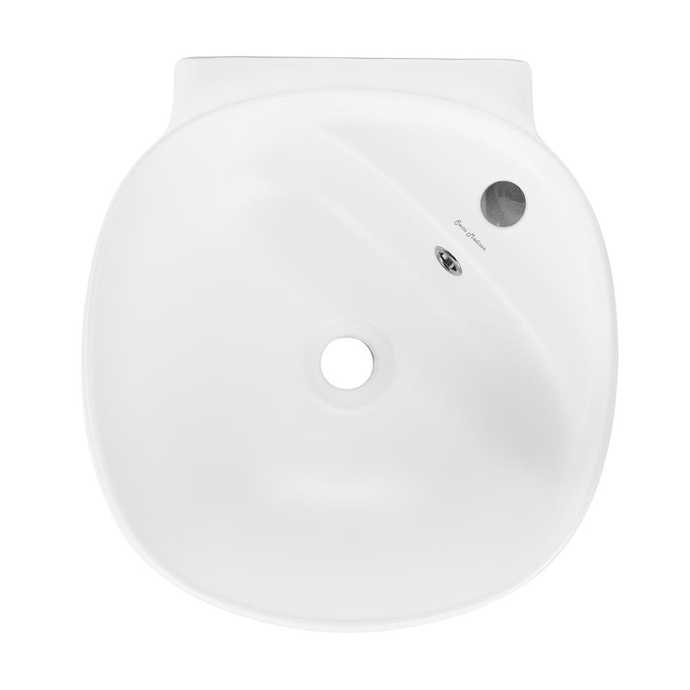 Ivy Wall-Mount Sink in Matte White. Picture 4