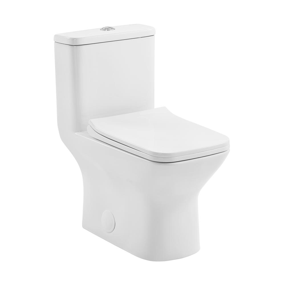 Carre One-Piece Elongated Toilet Dual-Flush 1.1/1.6 gpf with 10" Rough-In. Picture 1