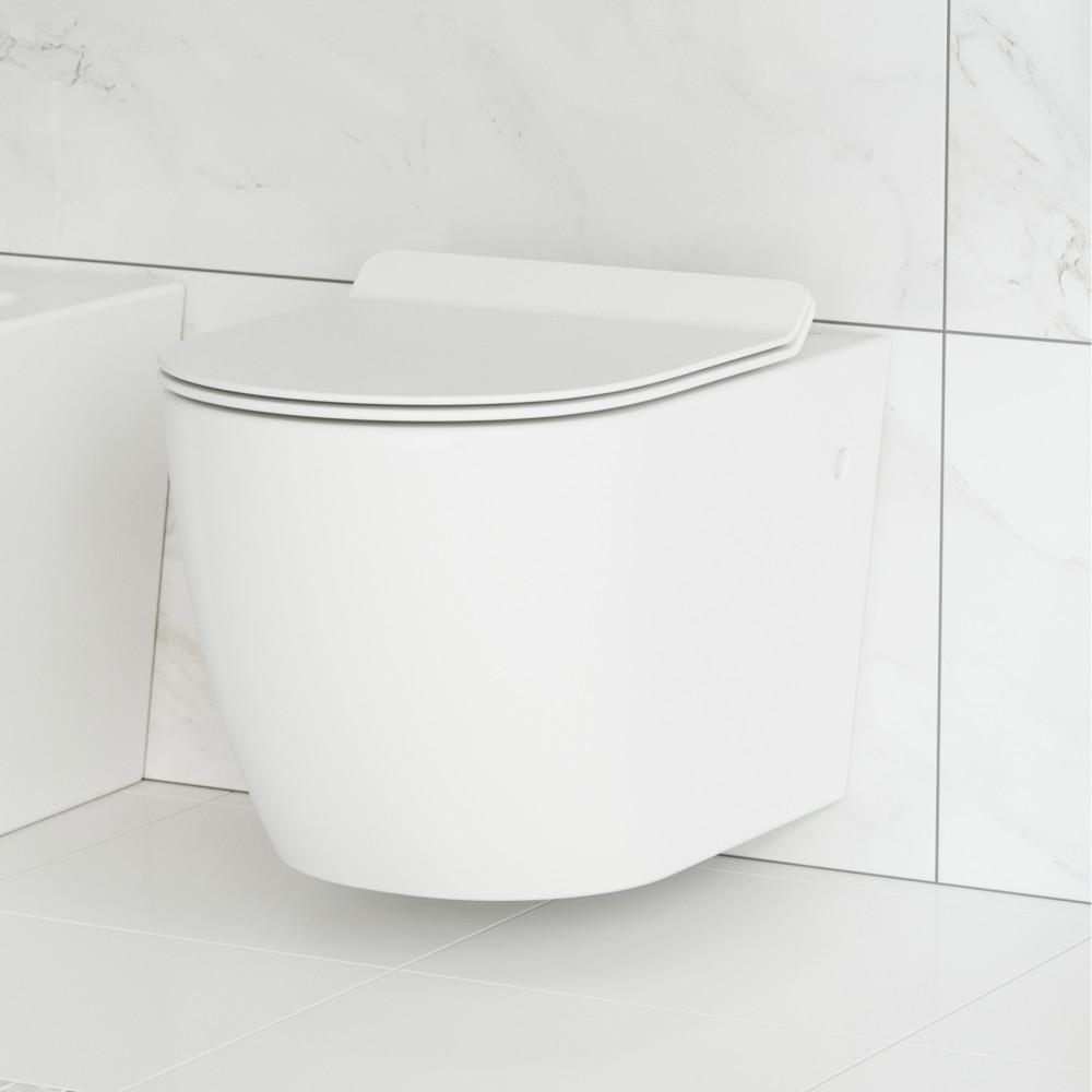 St. Tropez Wall hung Toilet Bowl, Black Hardware. Picture 2