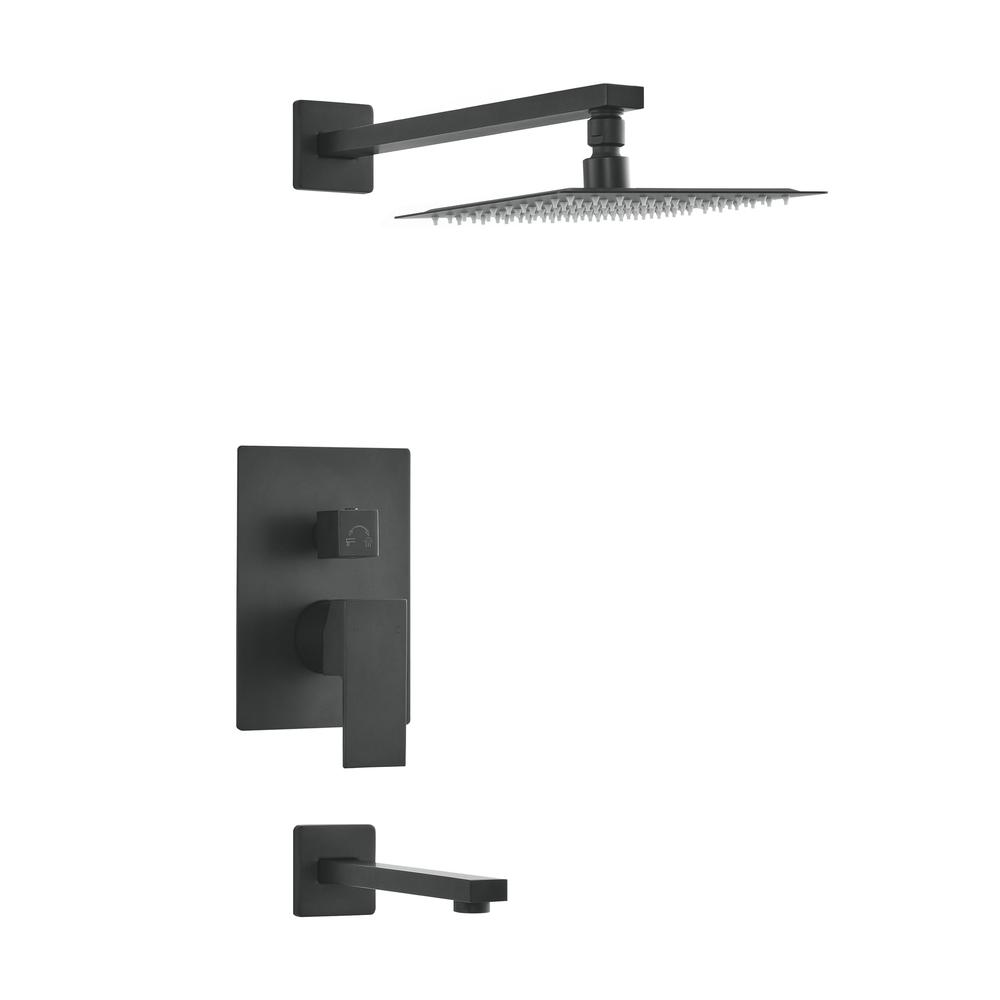 Concorde Single-Handle 1-Spray Tub and Shower Faucet in Matte Black. Picture 1