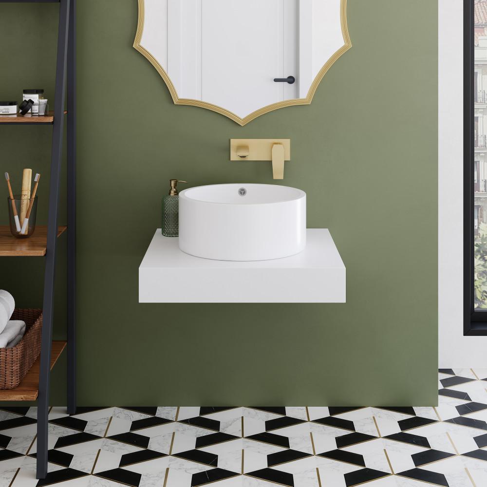 Monaco 24" Floating Bathroom Shelf in Glossy White (SM-VS252). Picture 2