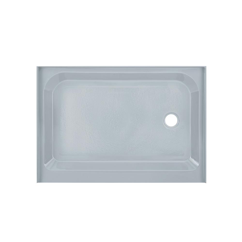 Voltaire 48" x 36" Single-Threshold, Right-Hand Drain, Shower Base in Grey. Picture 1