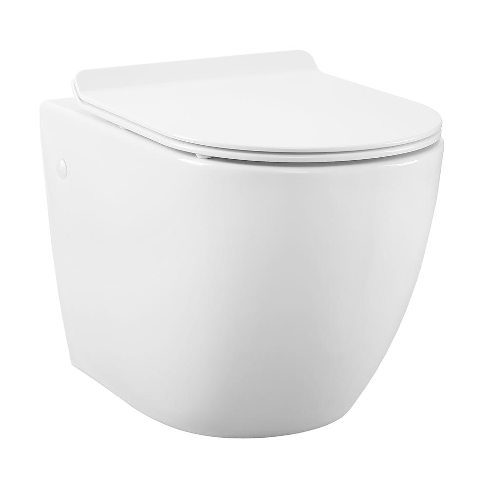 St. Tropez Wall hung Toilet Bowl, Black Hardware. Picture 1