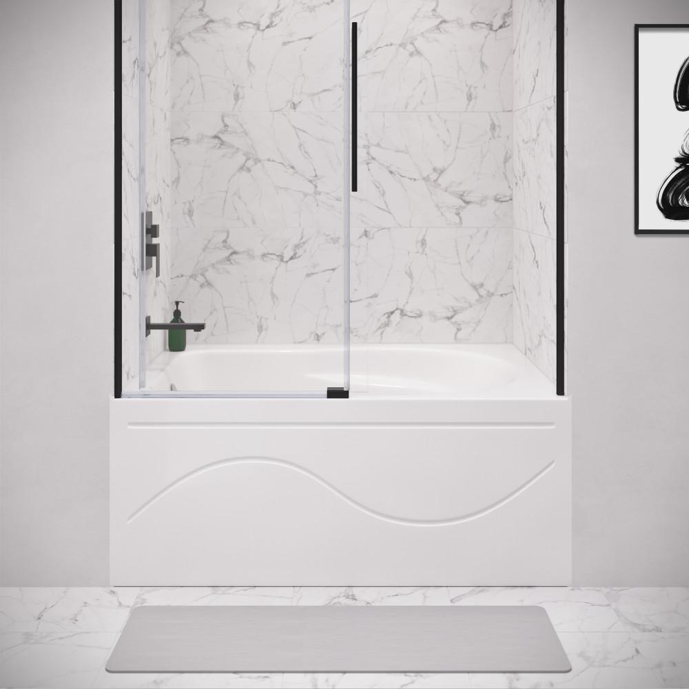 Ivy 48'' x 32" Bathtub with Apron Left Hand Drain in White. Picture 2