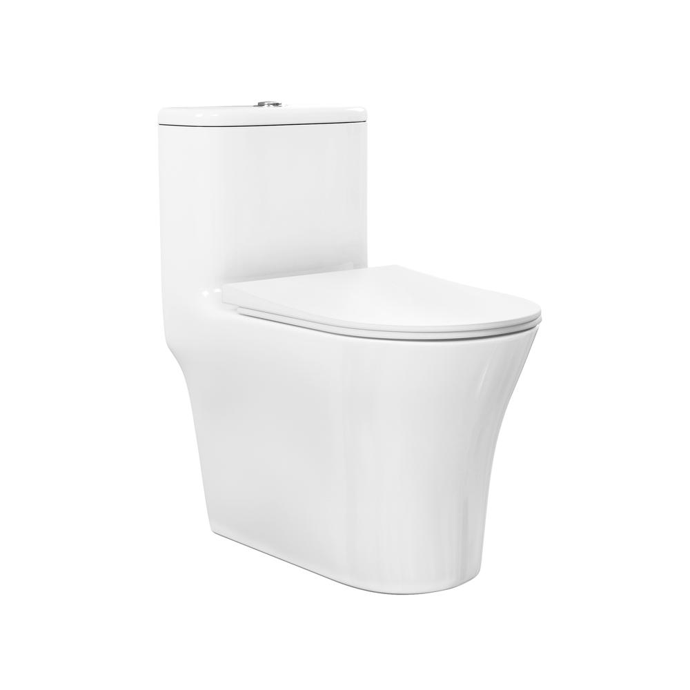 Cascade One-Piece Compact Toilet Dual-Flush 1.1/1.6 gpf. Picture 1