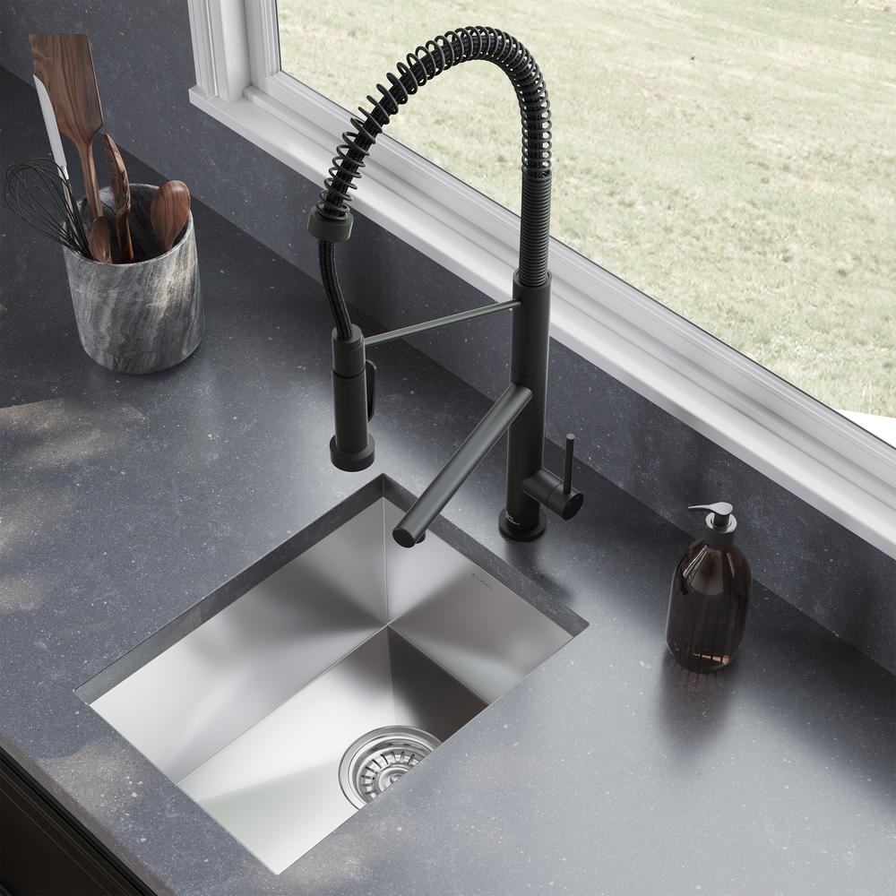 Tourner 14 x 18 Stainless Steel, Single Basin, Undermount Kitchen Sink. Picture 17