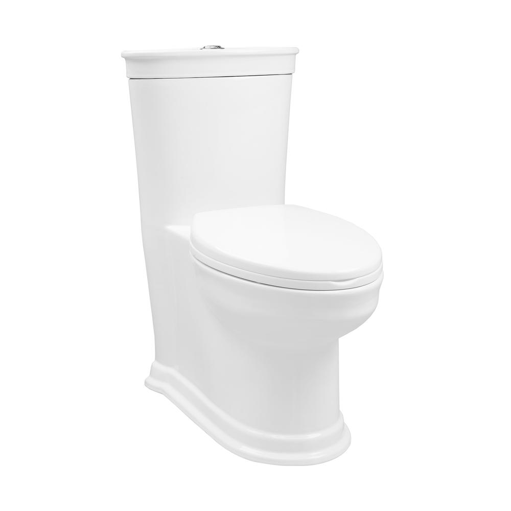 Santorini One-Piece Elongated Toilet Dual-Flush 1.1/1.6 gpf. Picture 1
