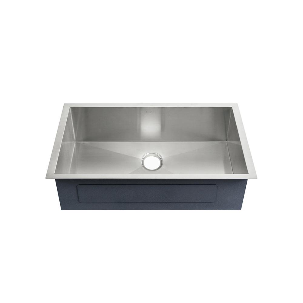 Tourner 27 x 19 Stainless Steel, Single Basin, Undermount Kitchen Sink. Picture 1