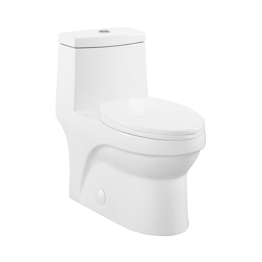 Virage One Piece Elongated Toilet with Touchless Retrofit Dual Flush 1.1/1.6 gpf. Picture 1