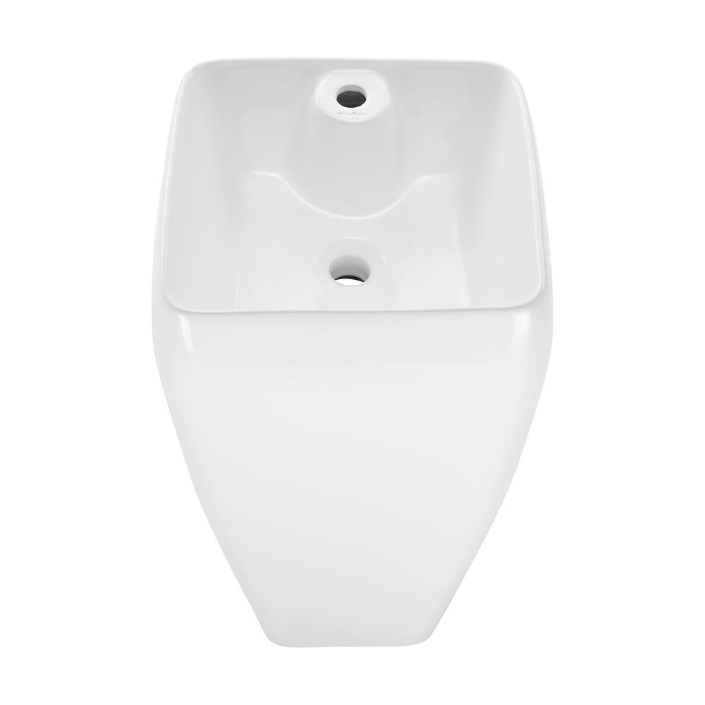 Carre One Piece Pedestal Sink. Picture 3