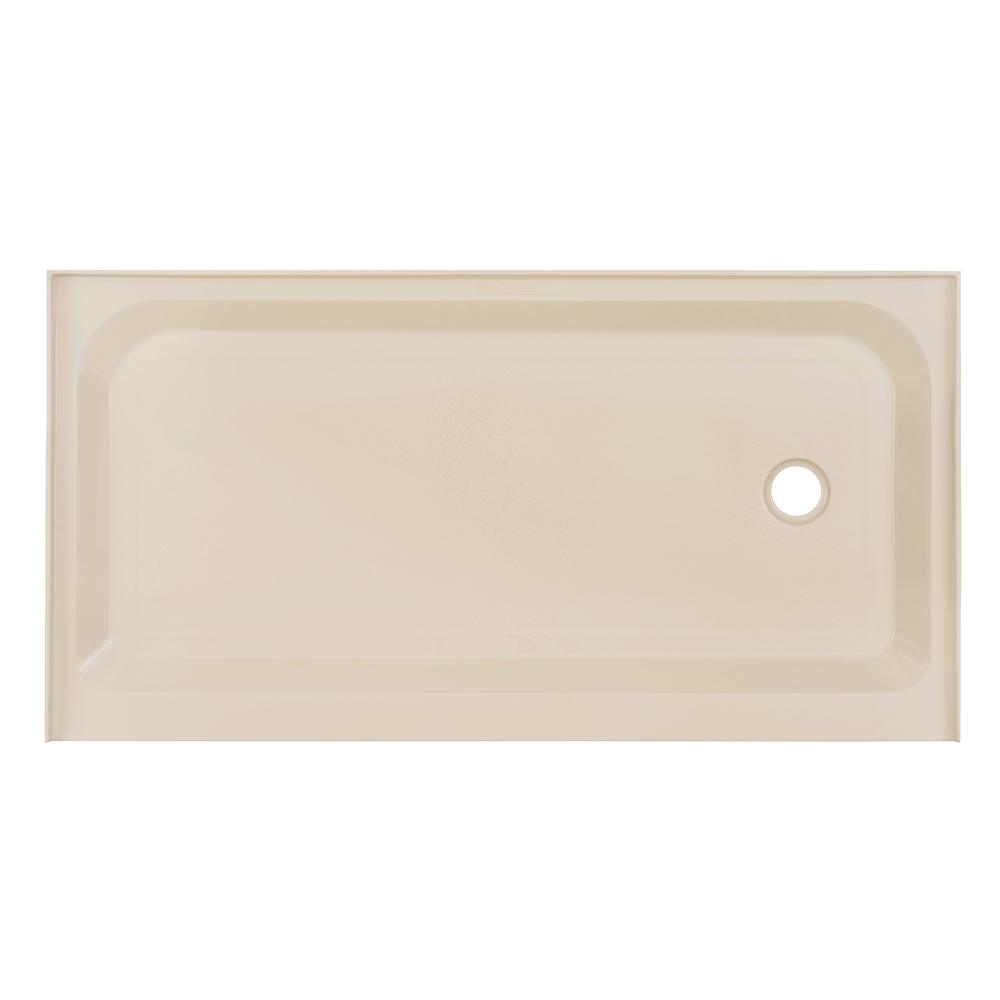 Voltaire 60" x 32" Single-Threshold, Right-Hand Drain, Shower Base in Biscuit. Picture 1