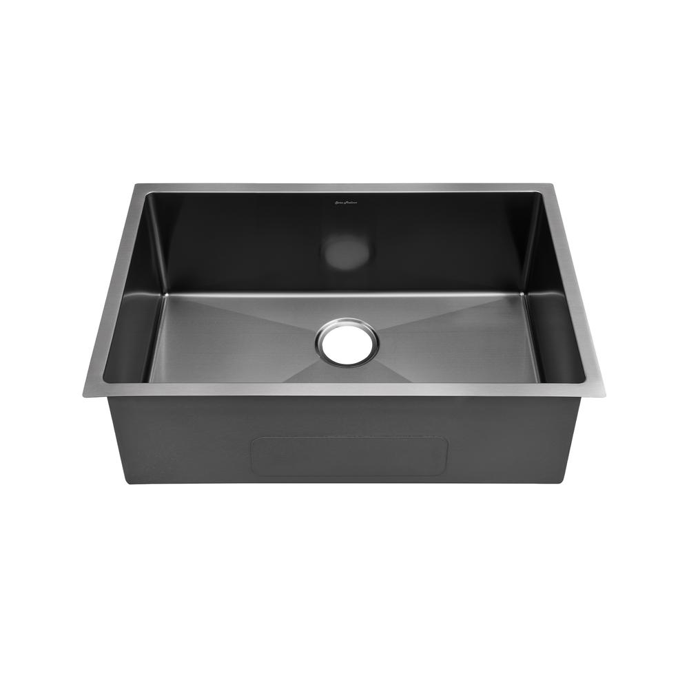 Rivage 30 x 18 Stainless Steel, Single Basin, Undermount Kitchen Sink,Black. Picture 1