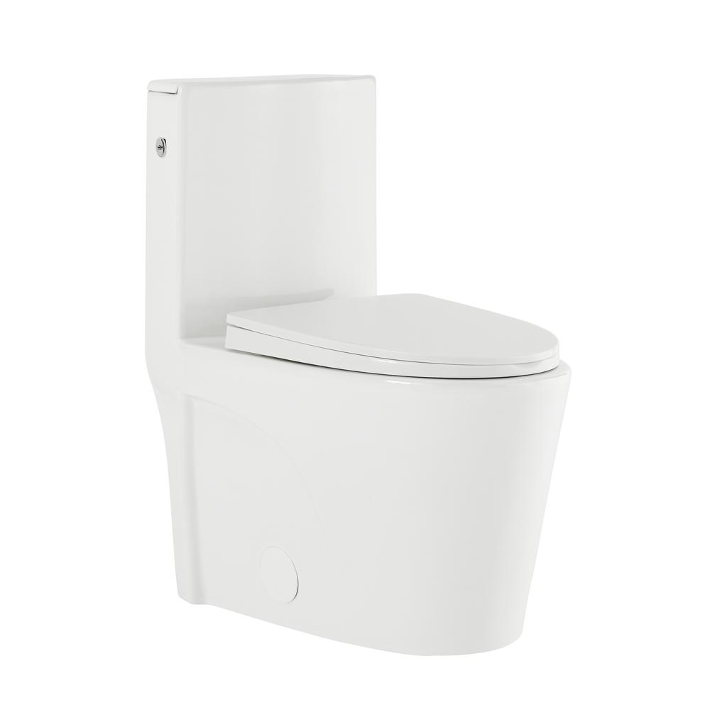 St. Tropez One-Piece Elongated Toilet, Touchless 1.1/1.6 gpf. Picture 1