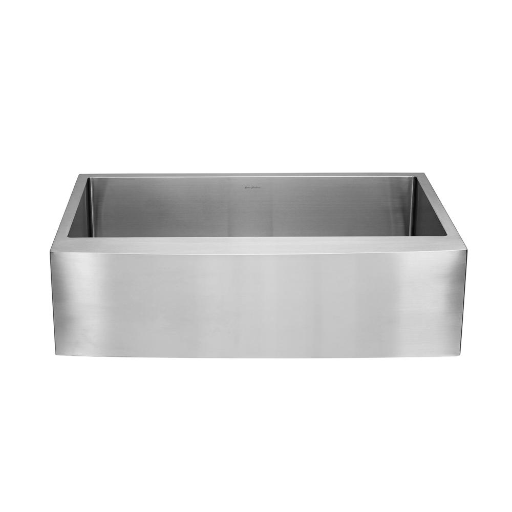 Stainless Steel, Single Basin, Farmhouse Kitchen Sink with Apron. Picture 1
