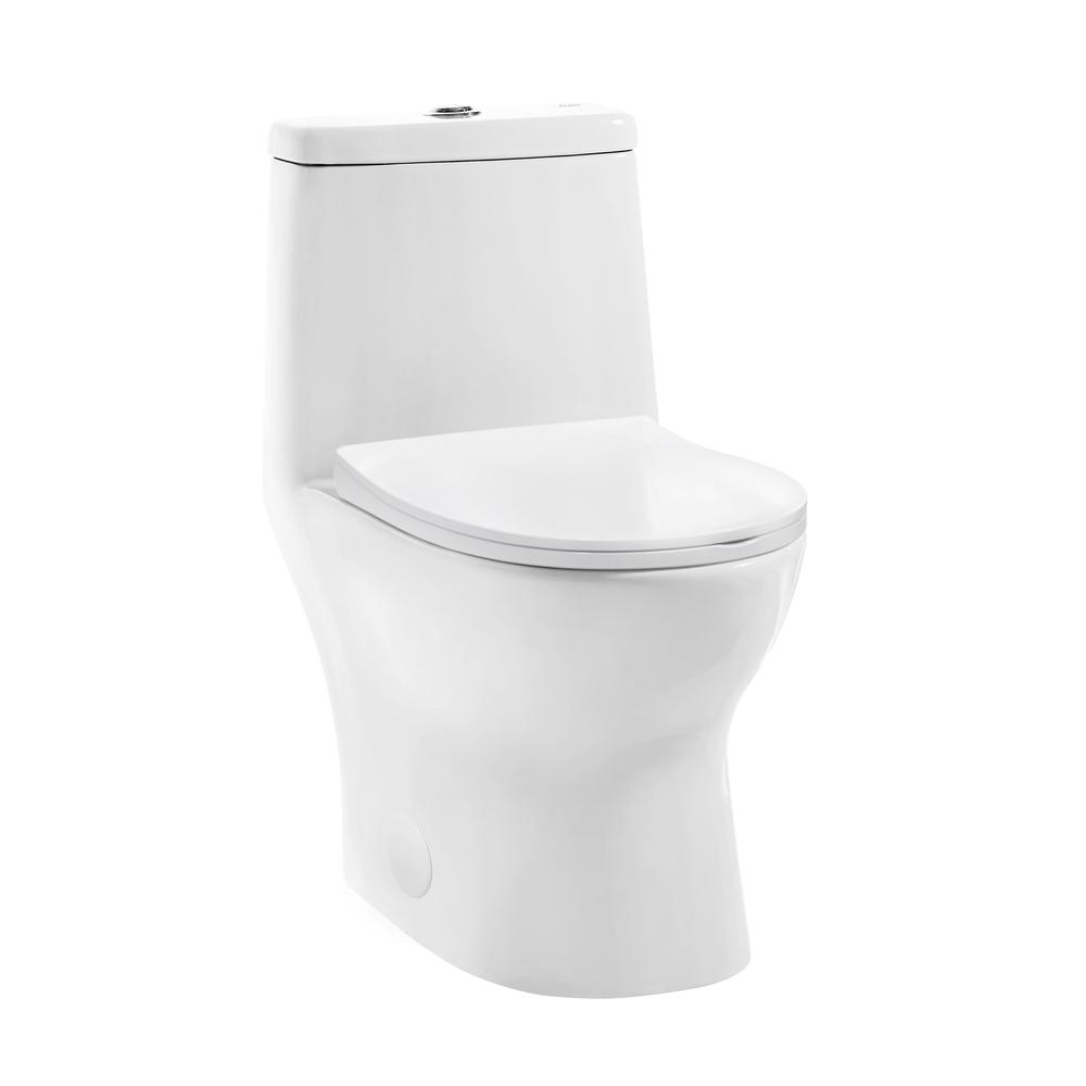 Ivy One-Piece Elongated Toilet Vortex Dual-Flush 1.1/1.6 gpf. Picture 1