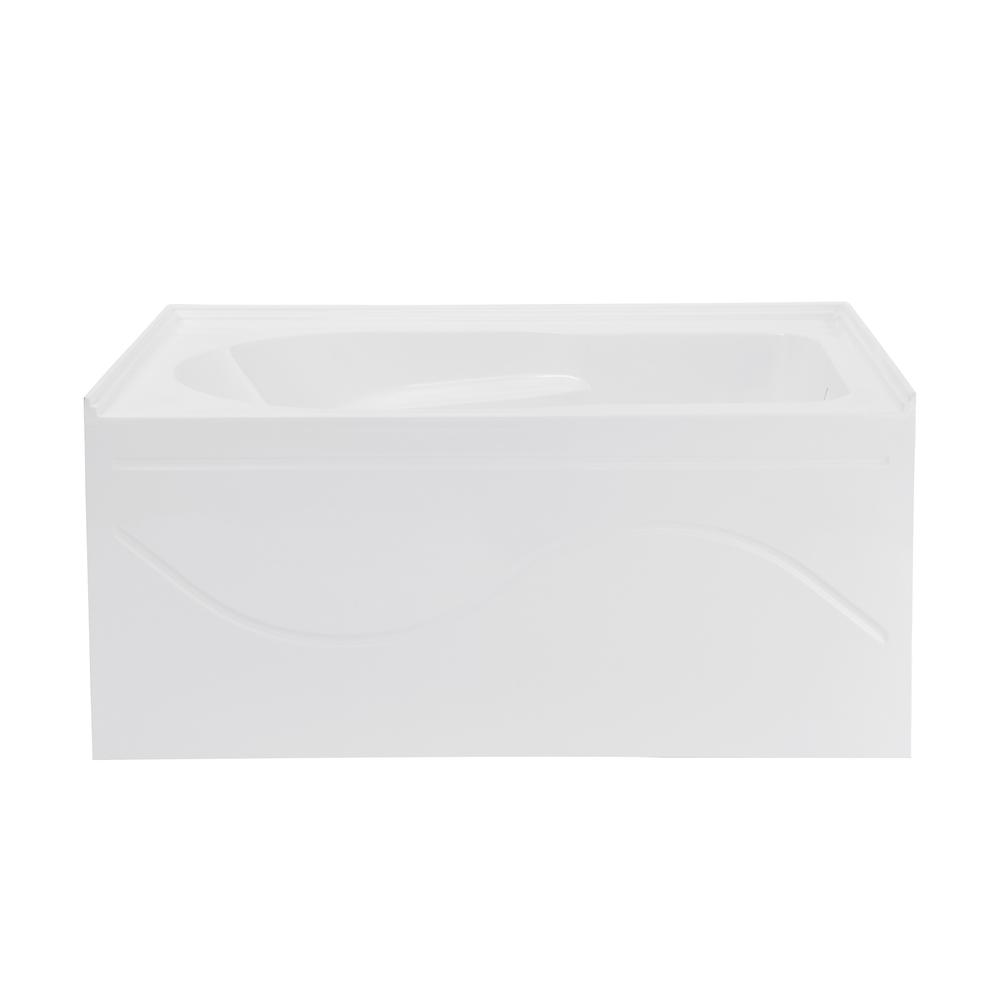 Ivy 54'' x 30" Bathtub with Apron Right Hand Drain in White. Picture 1