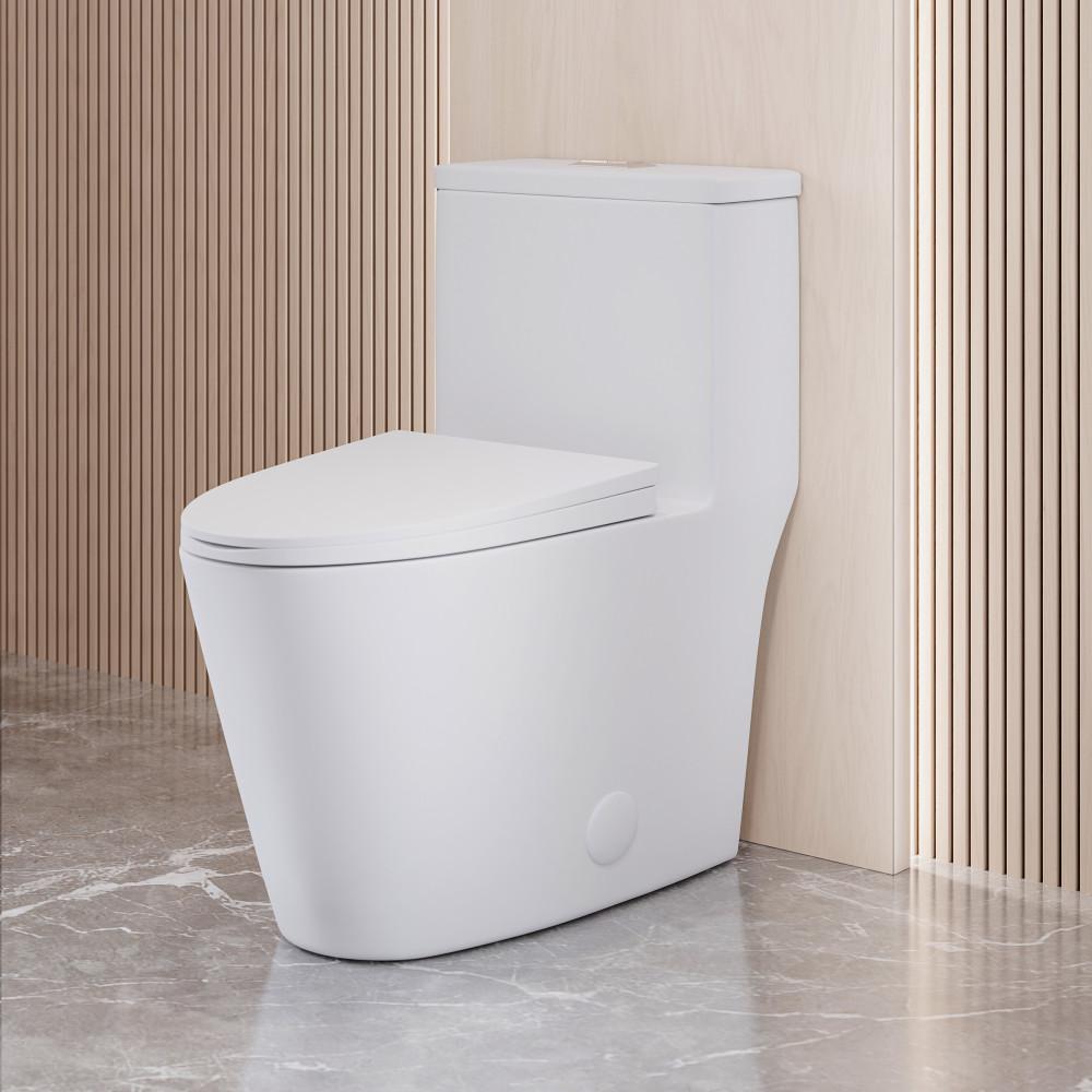 Dreux One Piece Elongated Dual Flush Toilet with 0.95/1.26 GPF. Picture 2