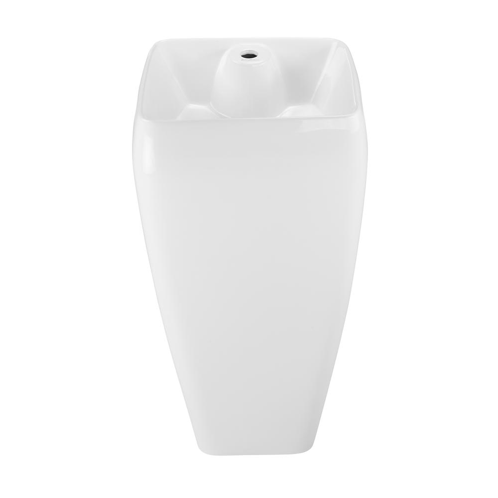 Carre One Piece Pedestal Sink. Picture 2