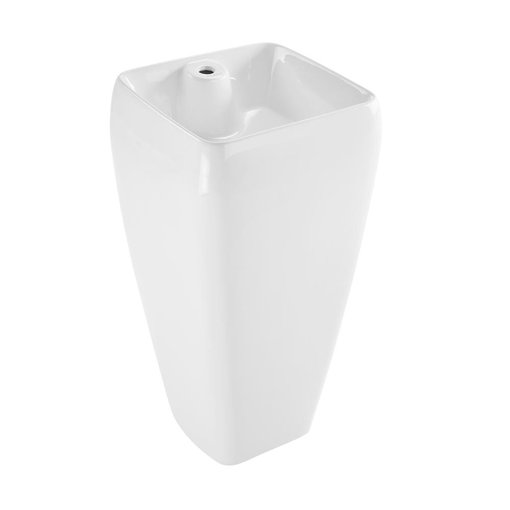 Carre One Piece Pedestal Sink. Picture 1