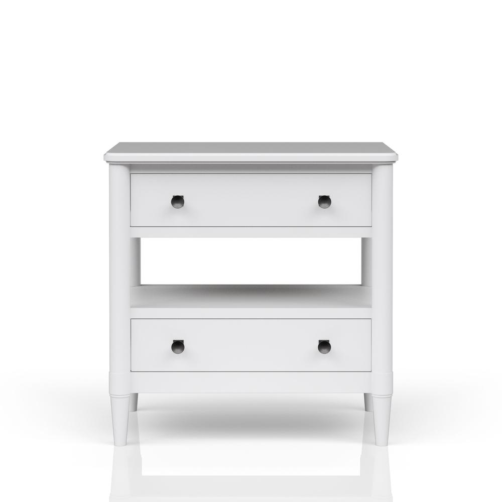 Citrus Heights Open Nightstand -White. Picture 3