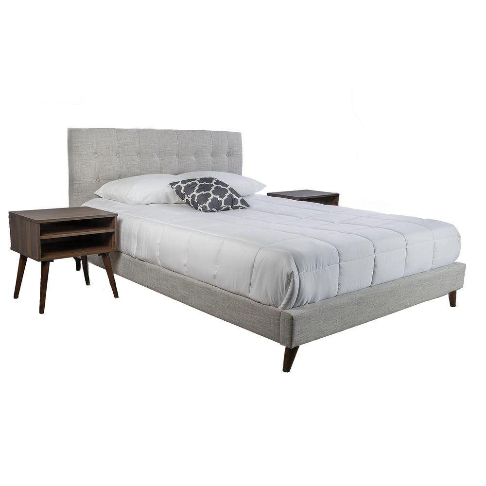 Myla Upholstered King Bed In A Box W/ 2 Nightstands. Picture 12