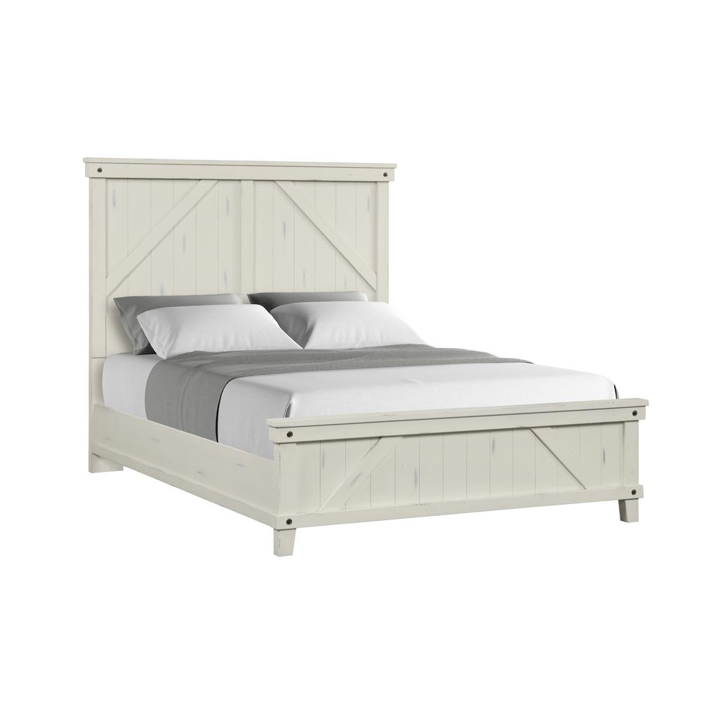 Spruce Creek White Queen Bed. Picture 1