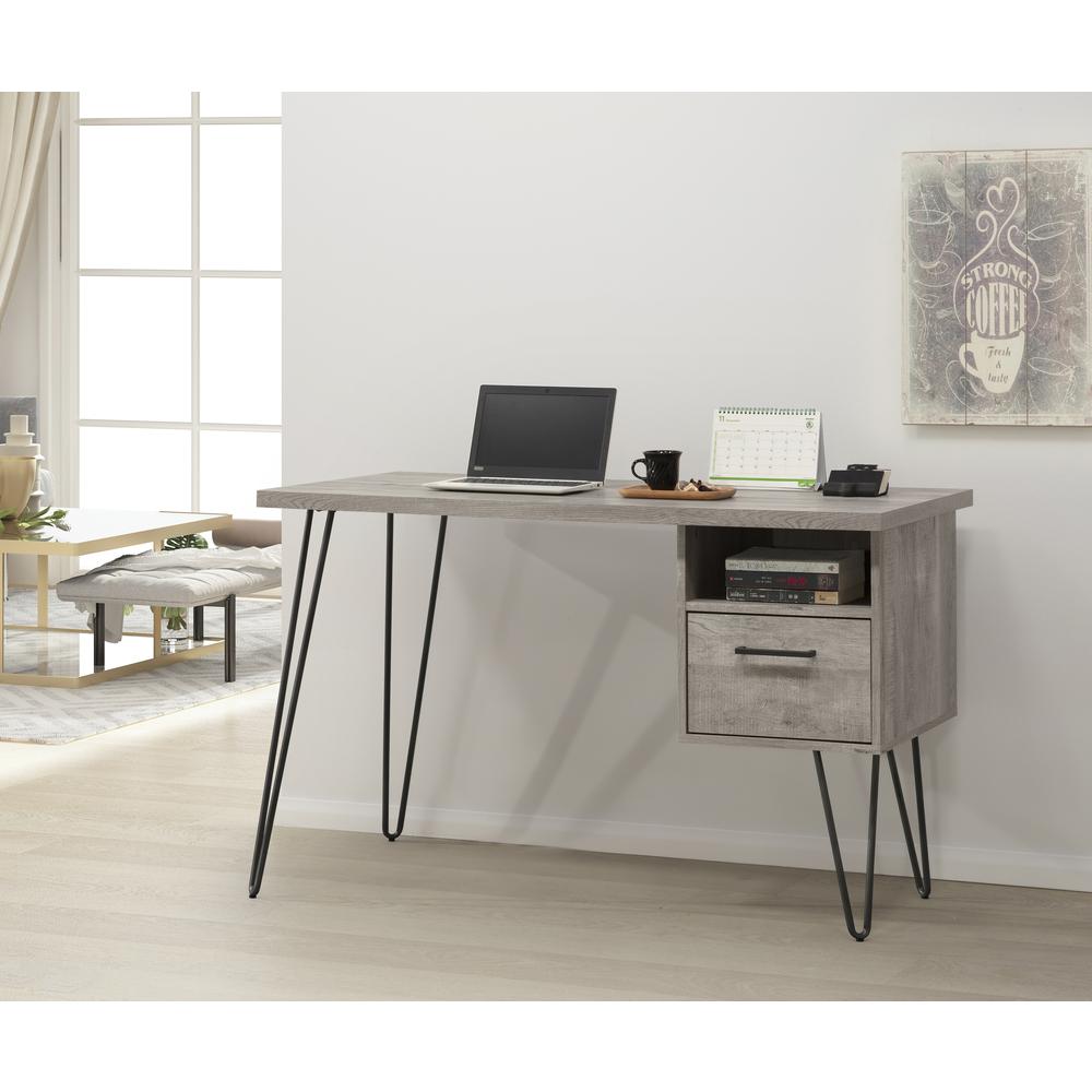 Grey Oak Desk. Picture 1